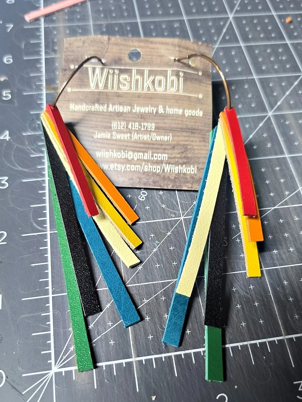 Wishkobi Colorful Ribbon Hoop Earrings Like New